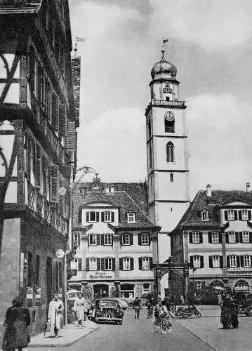 Bad Mergentheim Marktplatz mit Stadtkirche gl 174.551