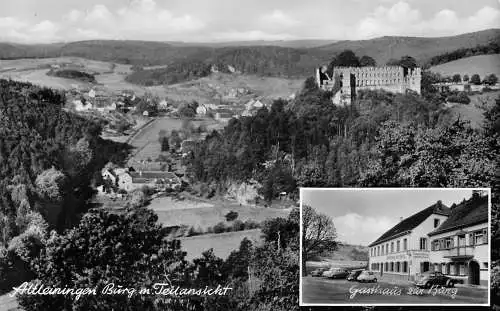 Altleiningen Gasthaus zur Burg, Burg mit Teilansicht ngl 174.568
