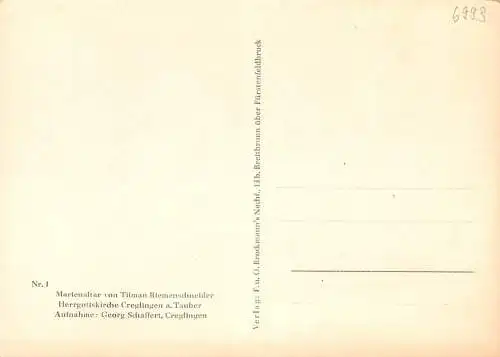 Creglingen an der Tauber Herrgottskirche Marienaltar ngl 174.557
