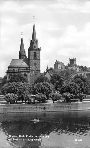 Bingen a.R. mit Basilika und Burg Klopp ngl 174.623