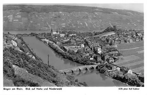 Bingen a.R. Blick auf Naahe und Niederwald ngl 174.628