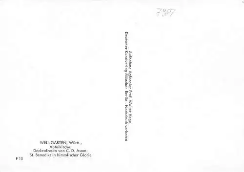 Weingarten (Württ.) Abteikirche, Deckenfresko ngl 174.652