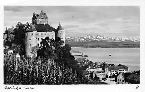 Meersburg (Bodensee) Schloss mit Schweizer Alpen ngl 174.650