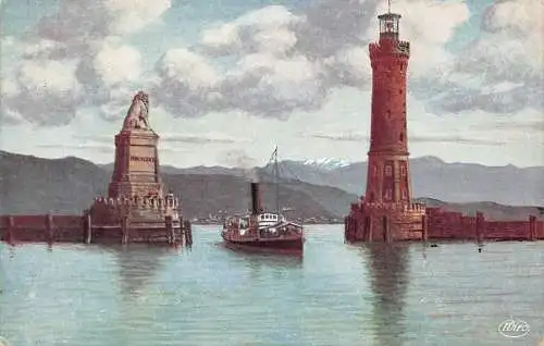 Lindau (Bodensee) Hafeneinfahrt gl1935 174.672