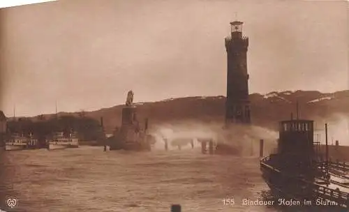 Lindau (Bodensee) Hafen im Sturm ngl 174.695