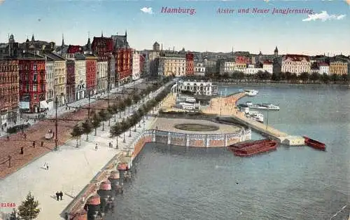 Hamburg Alster und Neuer Jungfernstieg ngl 174.731