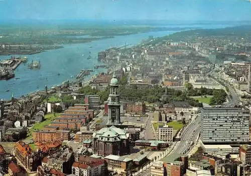 Hamburg Michaeliskirche und Elbe gl 174.727