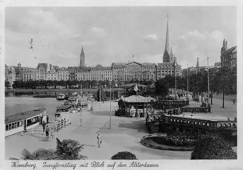 Hamburg Jungfernstieg mit Alsterpavillion gl1938 174.740