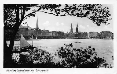 Hamburg Ballindamm und Binnenalster gl1953 174.743