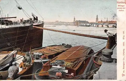 Hamburg Mittagspause am Hafen gl1911 174.751
