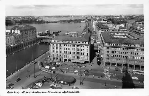Hamburg Alsterarkaden mit Binnen- und Aussenalster ngl 174.757