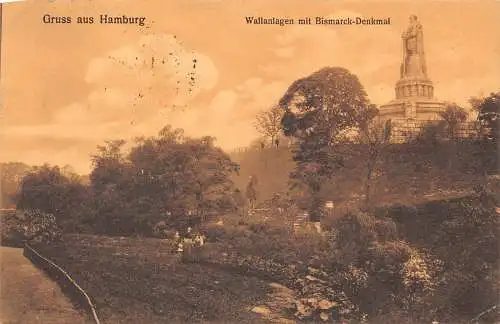 Hamburg Wallanlagen Bismarckdenkmal gl1917 174.769