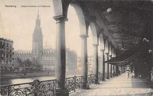 Hamburg Alsterarkaden Rathaus ngl 174.785