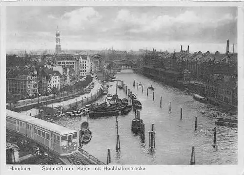 Hamburg Steinhöft und Kajen mit Hochbahnstrecke ngl 174.824