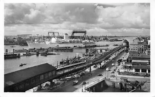 Hamburg Vorsetzen und Überseebrücke gl1955 174.825
