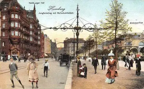 Hamburg Jungfernstieg mit Alsterdamm gl1912 174.805