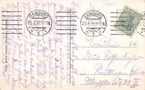 Hamburg Jungfernstieg mit Alsterdamm gl1912 174.805