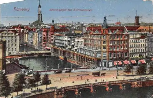 Hamburg Reesendamm und Alsterarkaden gl1925 174.887