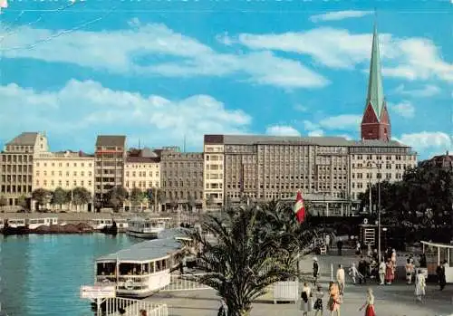 Hamburg Binnenalster mit Petrikirche gl1967 174.875