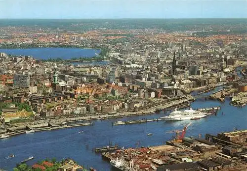 Hamburg Panorama vom Hafen ngl 174.884