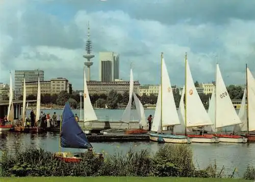 Hamburg Außenalster mit Fernsehturm ngl 174.890