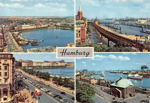 Hamburg Mehrbildkarte Teilansichten ngl 174.928