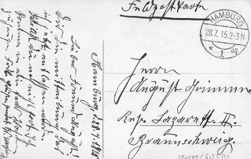 Hamburg "Cap Finistere" über dem Elbtunnel feldpgl1915 174.927