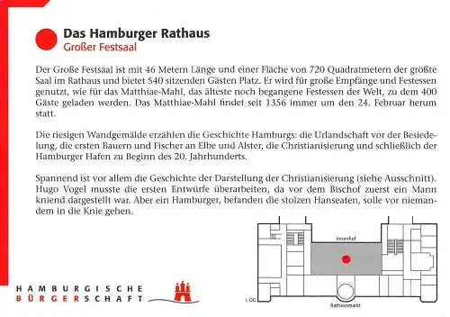 Hamburg Rathaus Großer Festsaal ngl 174.967
