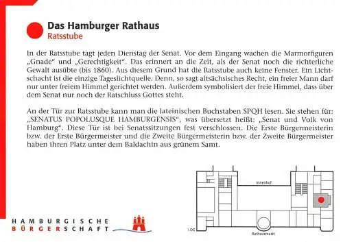 Hamburg Rathaus Ratsstube ngl 174.963