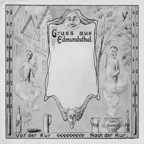Edmundsthal Vor und nach der Kur Gasthaus ngl 175.044
