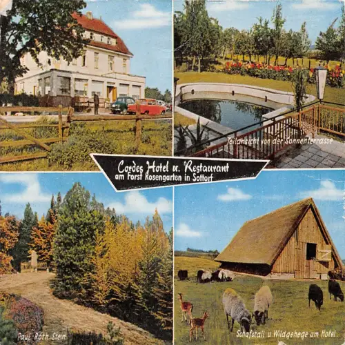 Rosengarten Hotel Cordes Mehrbildkarte gl1975 175.066
