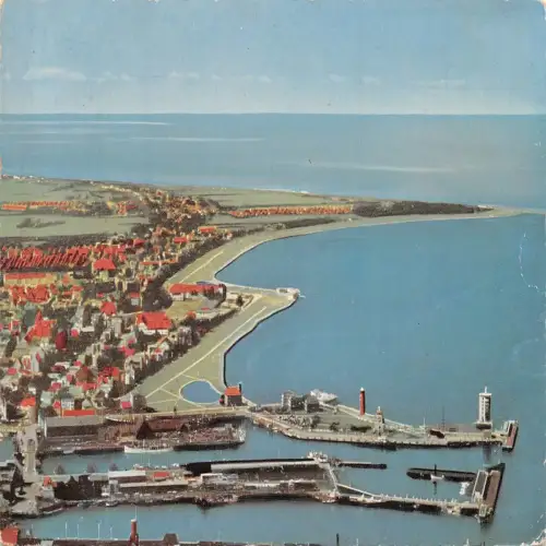 Cuxhaven Teilansicht von Stadt und Hafen ngl 175.081