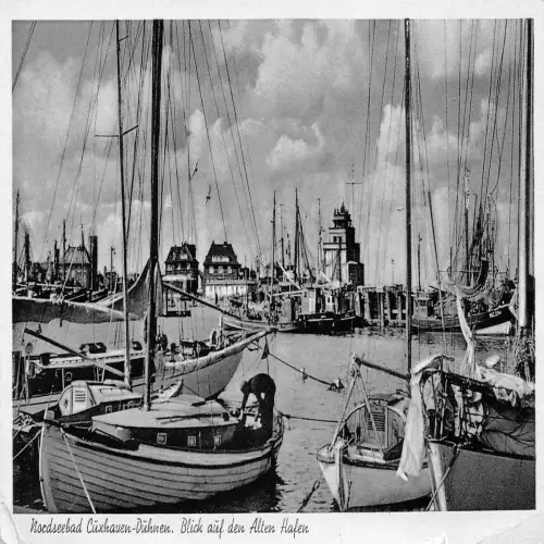Cuxhaven-Duhnen Blick auf den alten Hafen gl1953 175.091