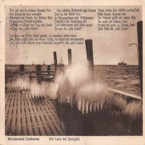 Cuxhaven Alte Liebe bei Springflut gl1930 175.092