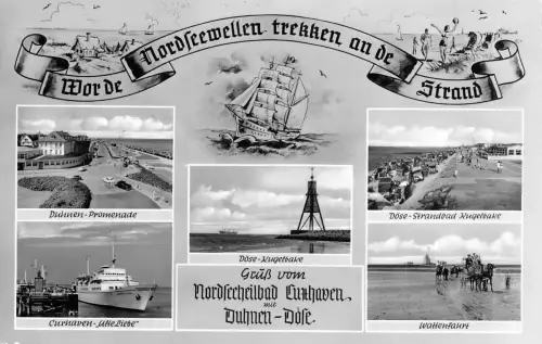 Cuxhaven mit Döse, Duhnen, Mehrbildkarte gl1960 175.179