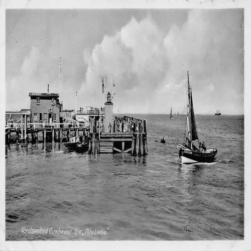 Cuxhaven Alte Liebe bei böiger See ngl 175.217
