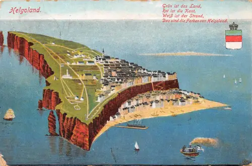 Helgoland Panorama Spruch Wappen gl1912 175.230