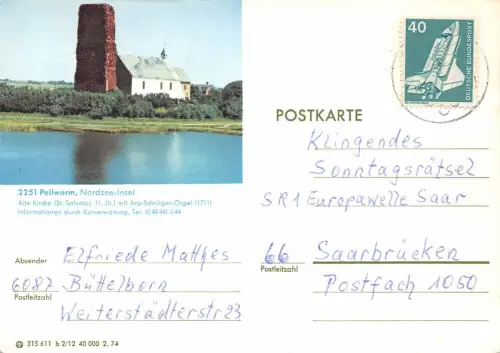 Pellworm Postkarte P112 gl 175.284