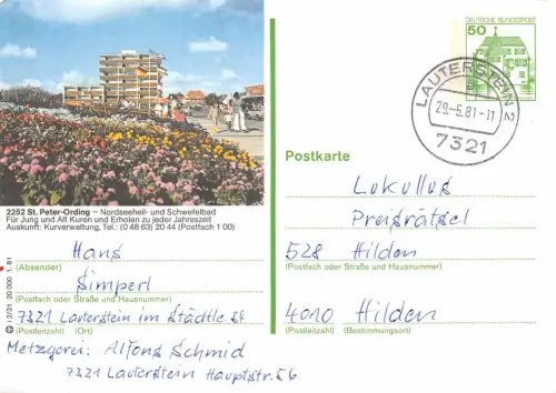 St. Peter-Ording Postkarte P 134 gl1981 175.288
