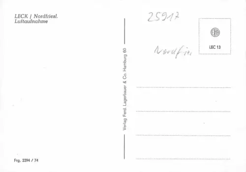 Leck / Nordfriesl. Luftaufnahme ngl 175.295