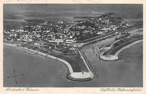 Büsum Luftbild Hafeneinfahrt gl1936 175.352