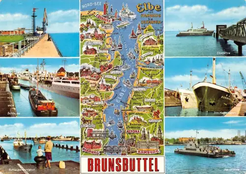 Brunsbüttel Mehrbildkarte gl1980 175.409