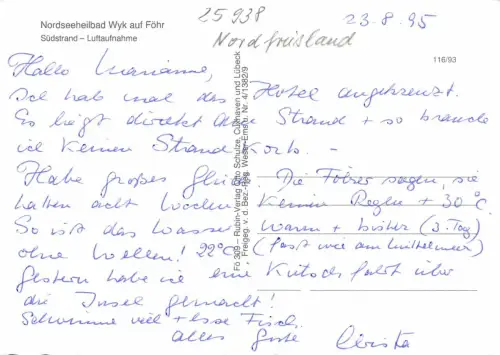 Wyk auf Föhr Südstrand Luftaufnahme gl1995 175.539