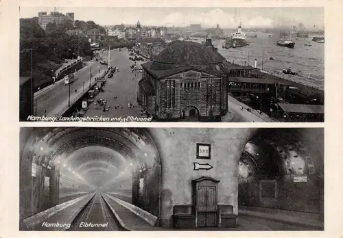 Hamburg Landungsbrücken und Elbtunnel gl1935 175.573