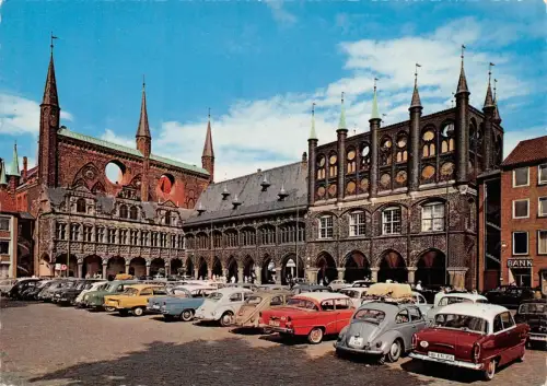 Lübeck Marktplatz mit Rathaus gl1994 175.681