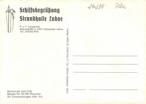 Laboe Schiffsbegrüßung Strandhalle ngl 175.684