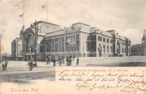 Kiel Neuer Bahnhof am Einweihungstage, 31. Mai 1899 gl1899 175.801