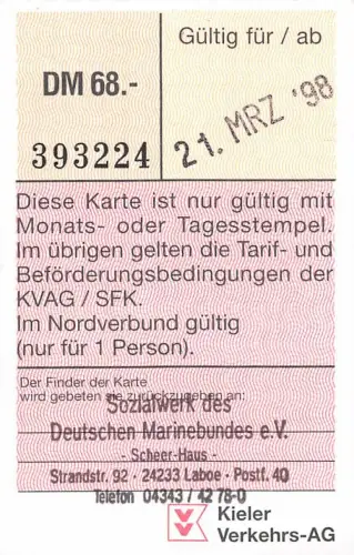 Kiel Superticket Monatskarte ngl1998 175.816