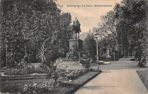 Kiel Schloßgarten mit Kaiser Wilhelm-Denkmal gl1911 175.850