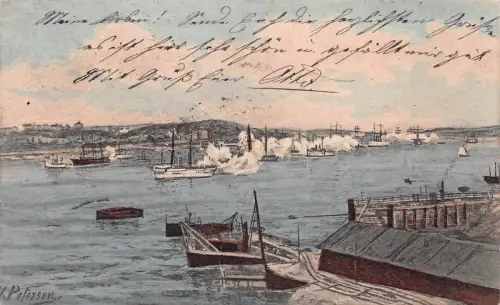 Kiel Schiffe im Salut im Hafen gl1904 175.857